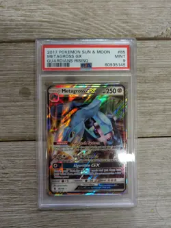 PSA 9 Graded Metagross GX Guardians Rising 2017 Pokemon Sun & Moon #85 - Image 1