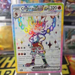 Pokemon TCG Cinderace ex 157/142 SV07 Stellar Crown Ultra Rare Full Art - Image 1
