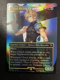 Cloud Ex-Soldier Foil Final Fantasy Magic The Gathering Used - Image 1