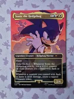 1x - Sonic the Hedgehog - (borderless) - #2087 - Non Foil Secret Lair Sonic MTG - Image 1