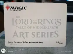 Mtg Lotr: Art Series: Merry, Esquire Of Rohan 50/81 Gold Stamped - Image 2