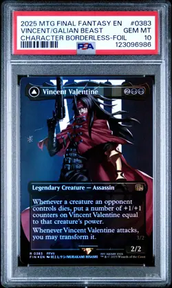 2025 MAGIC: THE GATHERING FINAL FANTASY GALIAN BEAST/VINCENT VALENTINE PSA 10 - Image 1