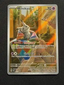 Pokemon TCG Mimikyu SVP 075 Scarlet Violet Black Star Promo Paldean Fates NM E - Image 1