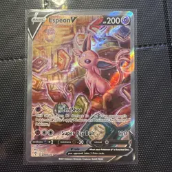 Pokemon Espeon V Ultra Rare Full Alt Art Holo 180/203 Evolving Skies Card NM - Image 1