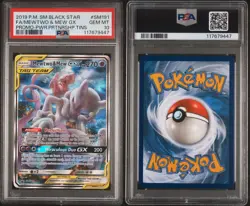 Pokemon 2019 SM Black Star Promo SM191 Mewtwo & Mew GX Full Art Holo PSA 10 - Image 3