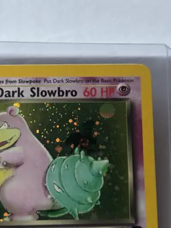 Pokemon TCG First Edition Dark Slowbro 12/82 LP holo Nice lil Swirly - Image 3