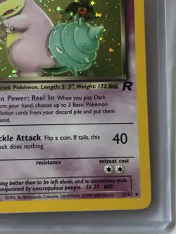 Pokemon TCG First Edition Dark Slowbro 12/82 LP holo Nice lil Swirly - Image 4