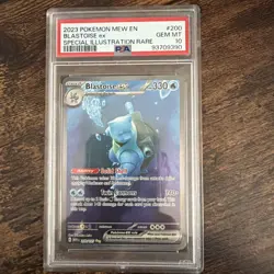 2023 POKEMON MEW EN-151 SPECIAL ILLUSTRATION RARE #200 BLASTOISE EX PSA 10 - Image 1