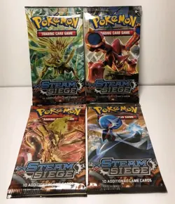 (4) Pokemon XY Steam Siege Booster Packs - Full Art Set - New Sealed - Image 1
