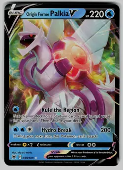 Origin Forme Palkia V 039/189 Holo V Rare Astral Radiance Pokemon Near Mint - Image 1