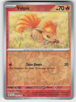 Vulpix 016/191 Common Surging Sparks Pokemon Reverse Holo Near Mint - Image 1