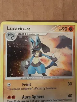 Pokemon Lucario 6/130 Diamond & Pearl Holo Rare Played See Pictures - Image 2