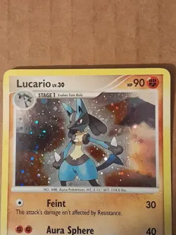 Pokemon Lucario 6/130 Diamond & Pearl Holo Rare Played See Pictures - Image 4