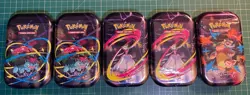 Sealed Pokemon TCG Mega Evolution Mega Heroes Mini Tins Set Of 5 - Image 1