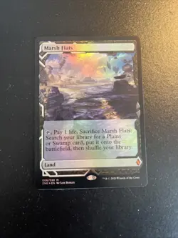 Zendikar Rising Expeditions Foil Marsh Flats Card NM MTG Magic - Image 2