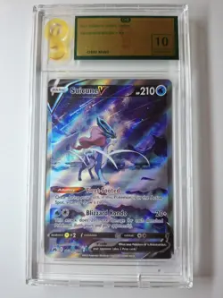 Pokemon - Suicune V - GG38/GG70 - Crown Zenith - Secret Rare - OG 10 Gem Mint - Image 2