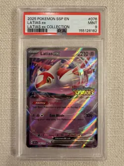 LATIAS EX SPECIAL COLL BOX POKEMON SURGING SPARKS STAMPED 076 PSA 9 MINT - Image 1