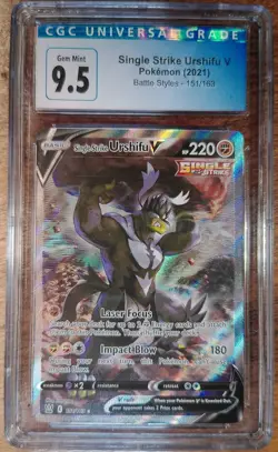 2021 Pokemon Urshifu V Alt Art 151/163 CGC 10 (9.5 Blue Label) Gem Mint - Image 1