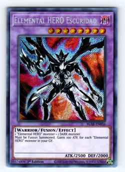 Yugioh Elemental HERO Escuridao BLAR-EN056 Secret Rare - NM 💎 - Image 1