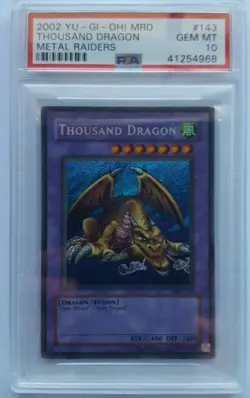 YU-GI-OH 2002 THOUSAND DRAGON MRD-143 PSA 10 UNLIMITED - Image 3