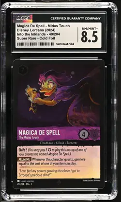 Disney Lorcana GRADED Magica De Spell Midas Touch 49/204 SR 8.5 CGC - Image 1