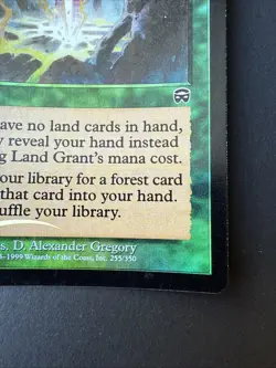 Land Grant 255/350 Mercadian Masques - Vintage Magic the Gathering 1999 - Image 5