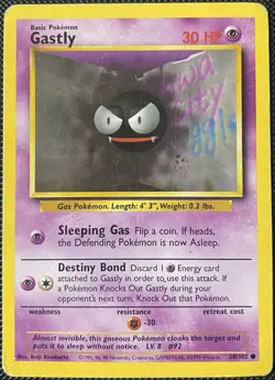 Gastly 050/102 Base Set Regular - Pokemon Card - Image 1