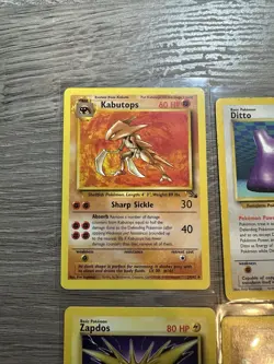 Pokemon Wotc Fossil 4 Rare Vintage Card Collection Lot Zapdos Hitmonlee Ditto - Image 2