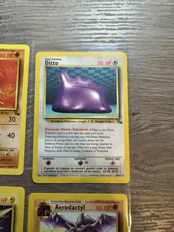 Pokemon Wotc Fossil 4 Rare Vintage Card Collection Lot Zapdos Hitmonlee Ditto - Image 3