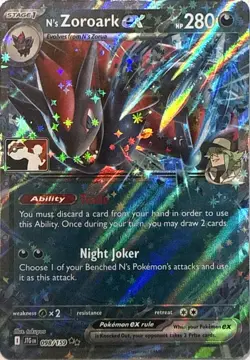 N's Zoroark ex 098/159 Holo Double Rare Prize Pack Series Cards Pokemon Holo NM - Image 1