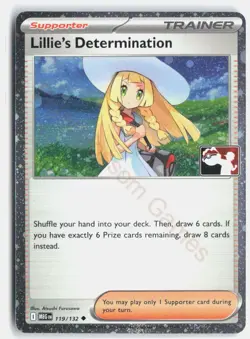 Lillie's Determination 119/132 Uncommon Prize Pack Series Cards Pokemon Holo NM - Image 1