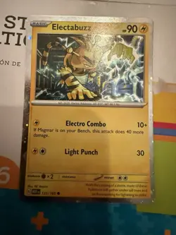 🔥 HD Galaxy "Mew" Arrow Swirl 🔥 Cosmos Holo Electabuzz 125 NM SV 151 Pokemon - Image 2