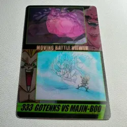 S1814 Goku Jackie-Chun 3D 335 Japanese Dragon Ball x Morinaga Clear Wafer Card - Image 2