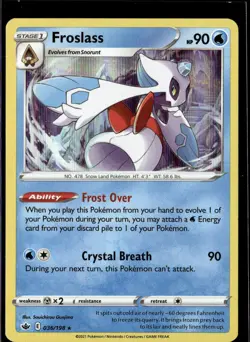 Pokemon Froslass 036/198 Chilling Reign Holo Rare 4 Card Lot - Image 1