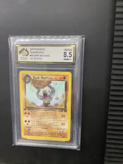 POKEMON CARD 2000 TEAM ROCKET SET DARK MACHOKE 1ST EDITION 40/82 CGA 8.5 - Image 1