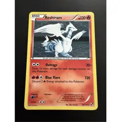 Reshiram 26/114 Pokemon Card Black & White Holo Rare - Image 1