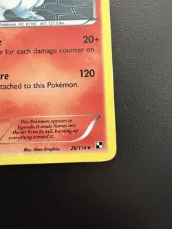 Reshiram 26/114 Pokemon Card Black & White Holo Rare - Image 5
