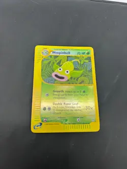 WEEPINBELL 65/147 Aquapolis REVERSE HOLO RH E-Series Pokemon TCG card LP - Image 1
