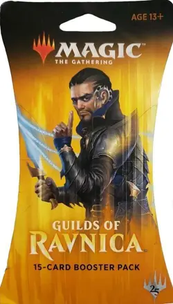 MTG Magic Guilds of Ravnica Factory Sealed 15-Card Sleeved Booster Pack - Image 1