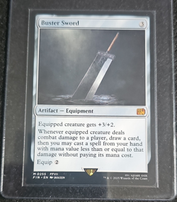 Magic the Gathering Buster Sword Artifact Equipment Colorless 0255 FF WoTC - Image 1