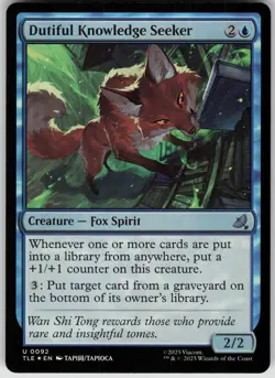 MTG Dutiful Knowledge Seeker Foil NM Avatar: The Last Airbender: Magic 92 - Image 1