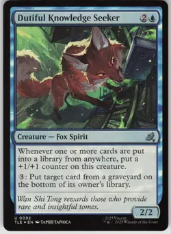 MTG Dutiful Knowledge Seeker Foil NM Avatar: The Last Airbender: Magic 92 - Image 1