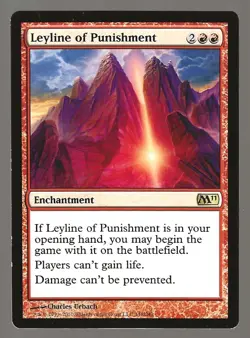 MTG Leyline of Punishment Core Set 2011 (M11) Regular, Moderately Played - Image 1