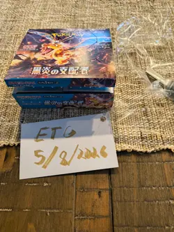 7x Pokemon TCG Ruler of the Black Flame SV3 Japanese Booster Packs Bundle - Image 4