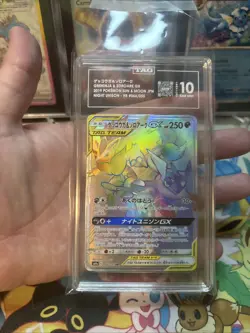 Pokemon Greninja & Zoroark GX 066/055 Hyper Rare Night Unison TAG 10 Gem Mint - Image 1