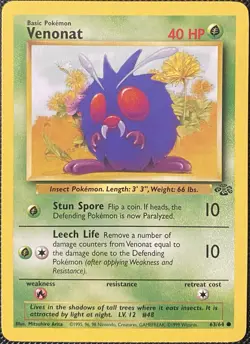 Venonat 63/64 Jungle Regular - Pokemon Card - Image 1