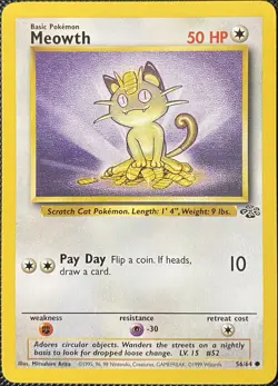 Meowth 56/64 Jungle Regular - Pokemon Card - Image 1