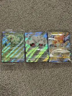 SEALED Sprigatito 87, Pawmot 73 Maushold 155 Ex - Paldea Adventure Chest Promos - Image 1
