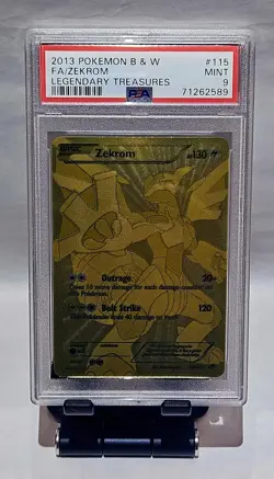 2013 POKEMON B&W FULL ART ZEKROM LEGENDARY TREASURES #115 PSA 9 - Image 1