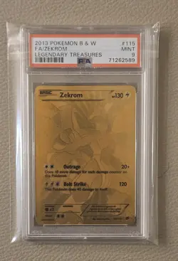 2013 POKEMON B&W FULL ART ZEKROM LEGENDARY TREASURES #115 PSA 9 - Image 4